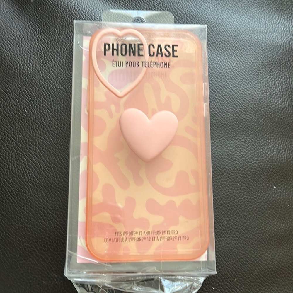 Urban outfitters pink blush heart phone case iPhone 12/pro NIB NWT